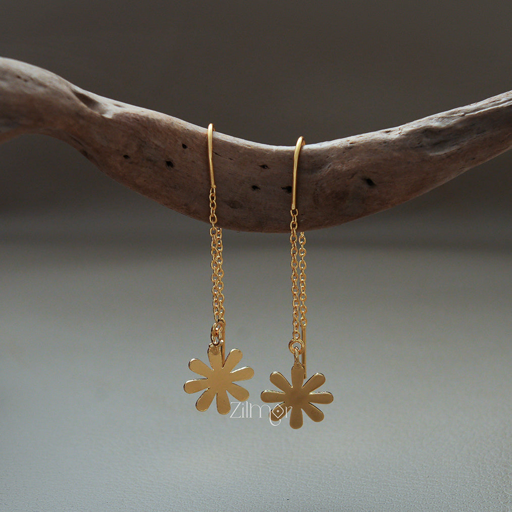 AS1011272 - Thread and Needle Flower Earrings