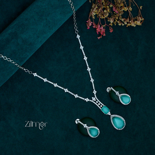 OT1011212 - AD Stone Necklace Earrings Set