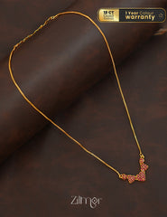 ZK1011413 -  Gold Tone AD Stone  Simple Necklace