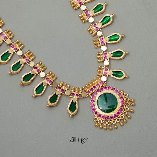 AG101811  - Premium Quality Gold tone Nagapadam Necklace