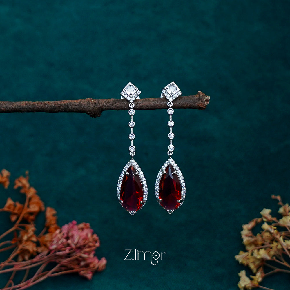 OT1011194 - AD Stone Long Earrings (color option)