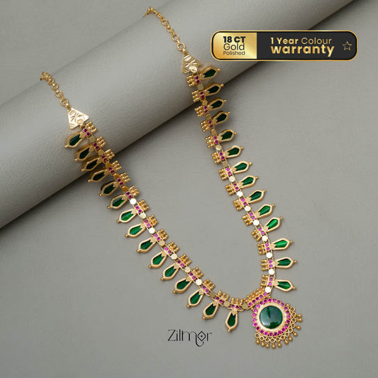 AG101811  - Premium Quality Gold tone Nagapadam Necklace