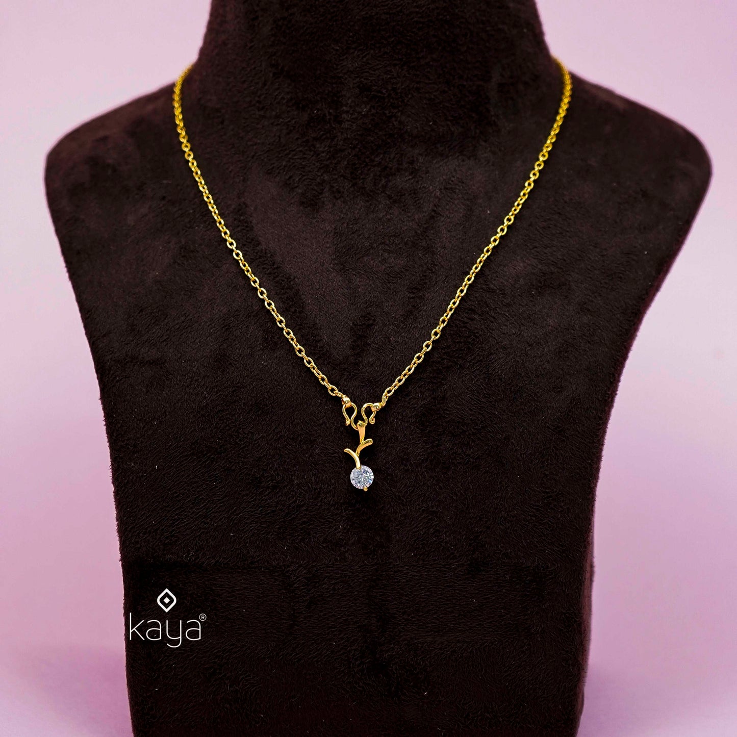 KJ101180 - Simple pendant Necklace