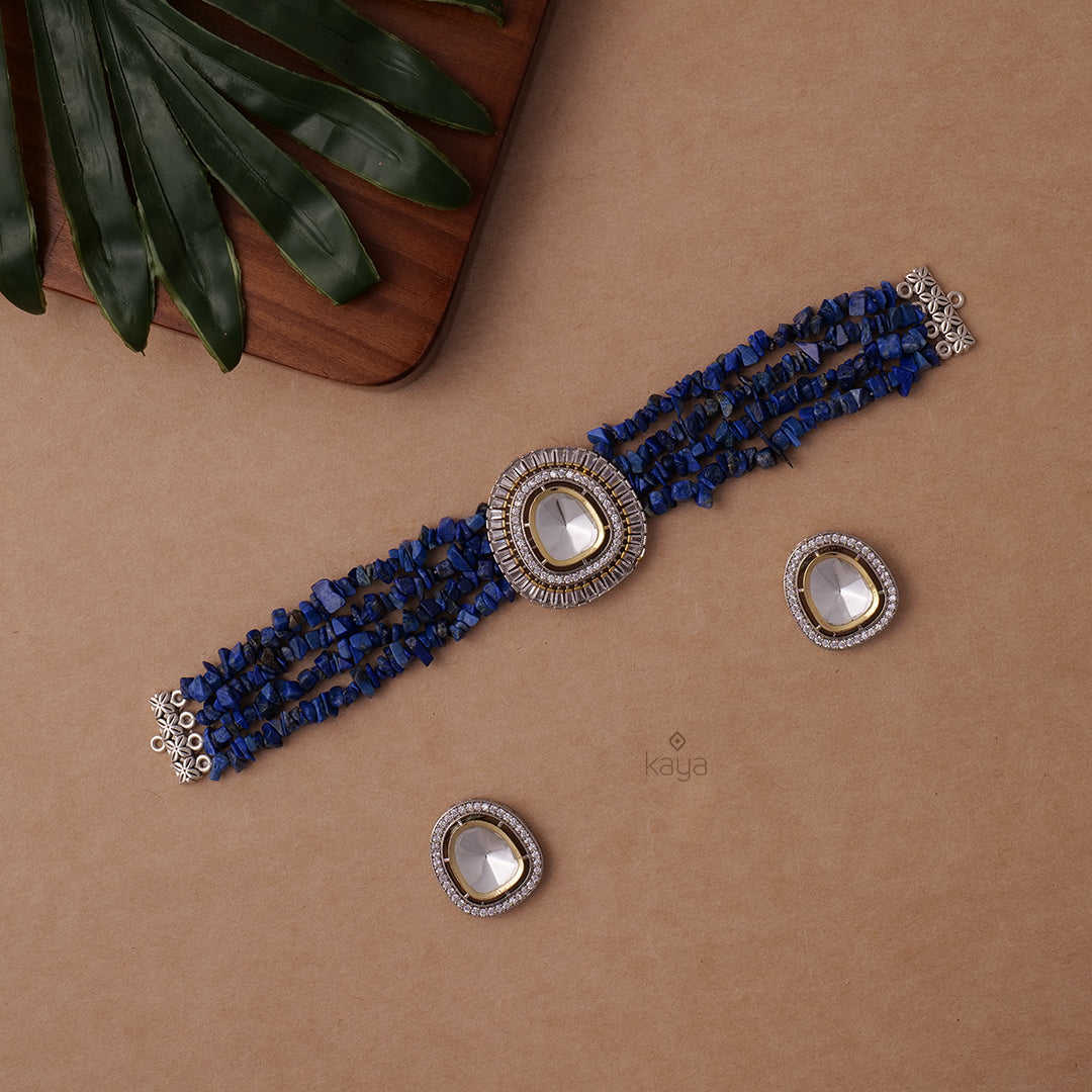 KH200114 - Semi Precious Stone Necklace Earrings Set