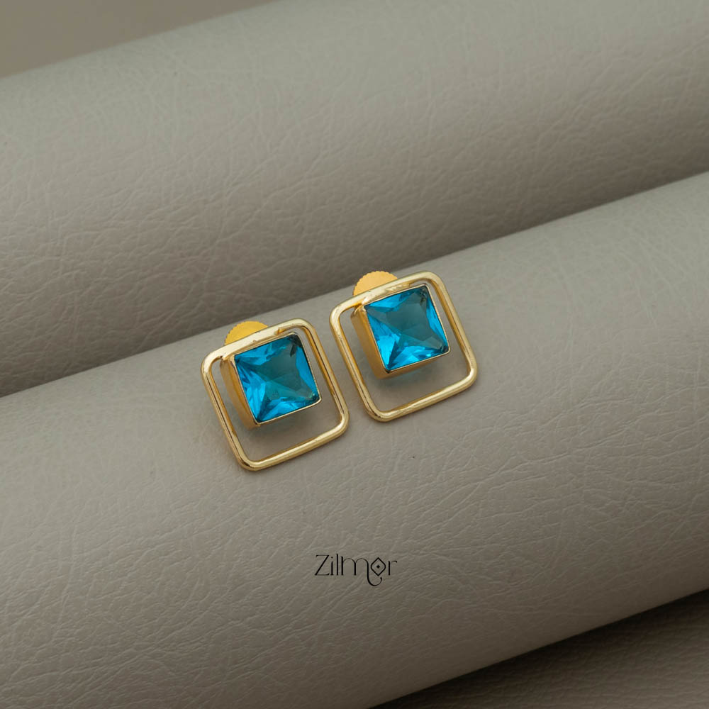 Glossy Stone Earrings (color option) - KE100443