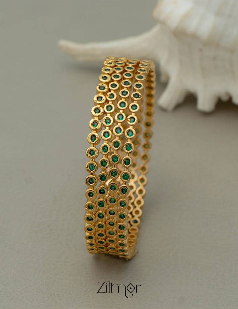SG100981 - Gold Plated stone bangle 1-Zilmor