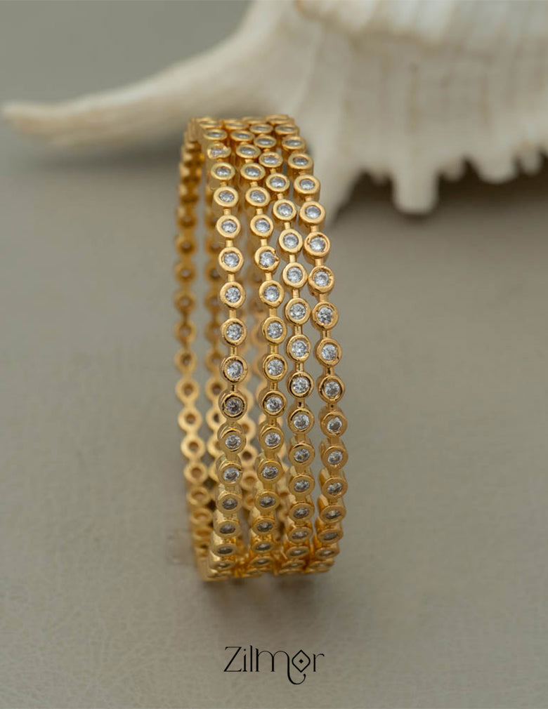 SG100981 - Gold Plated stone bangle 3-Zilmor