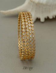 SG100981 - Gold Plated stone bangle 3-Zilmor
