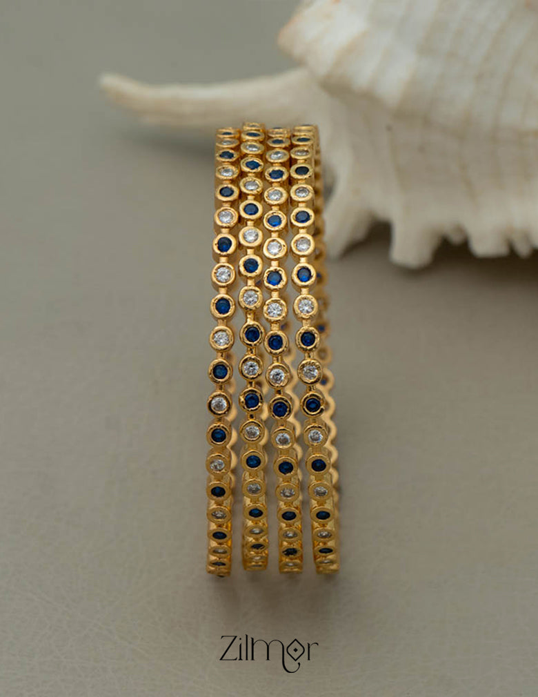 SG100981 - Gold Plated stone bangle 4-Zilmor