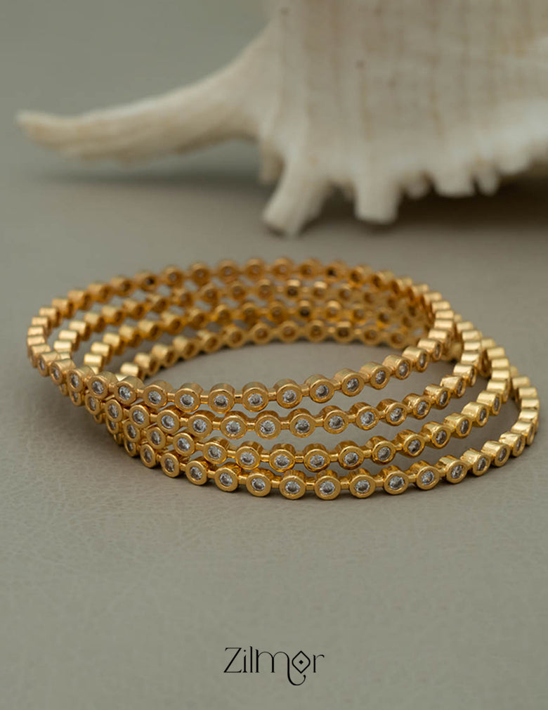 SG100981 - Gold Plated stone bangle 7-Zilmor