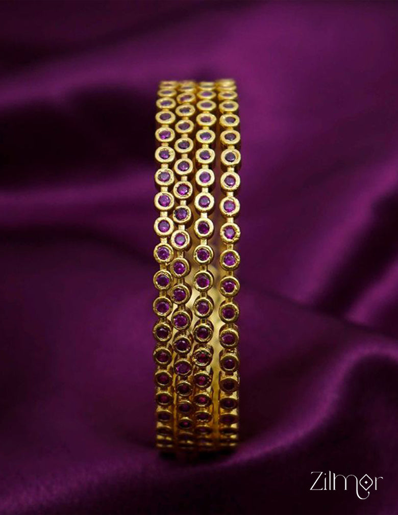 SG100981 - Gold Plated stone bangle 8-Zilmor