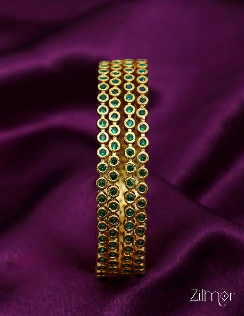 SG100981 - Gold Plated stone bangle 10-Zilmor
