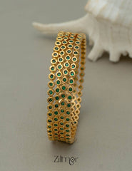 SG100981 - Gold Plated stone bangle 1-Zilmor