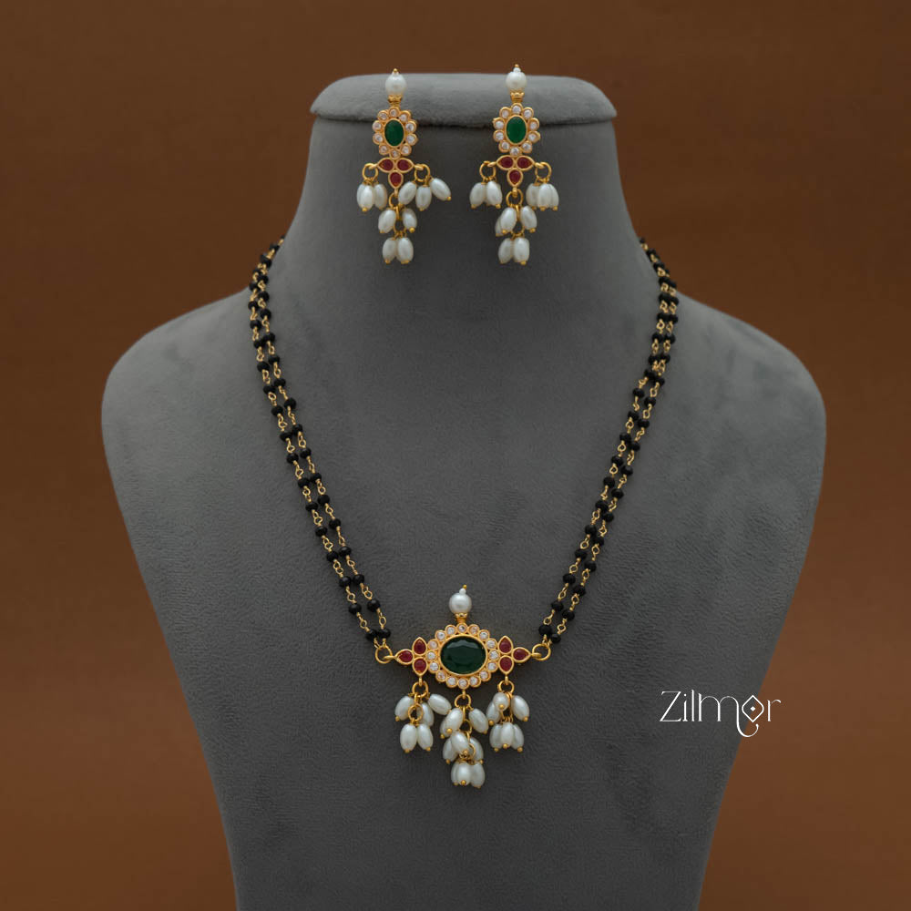 KH101635 - Double layer Necklace Earrings set