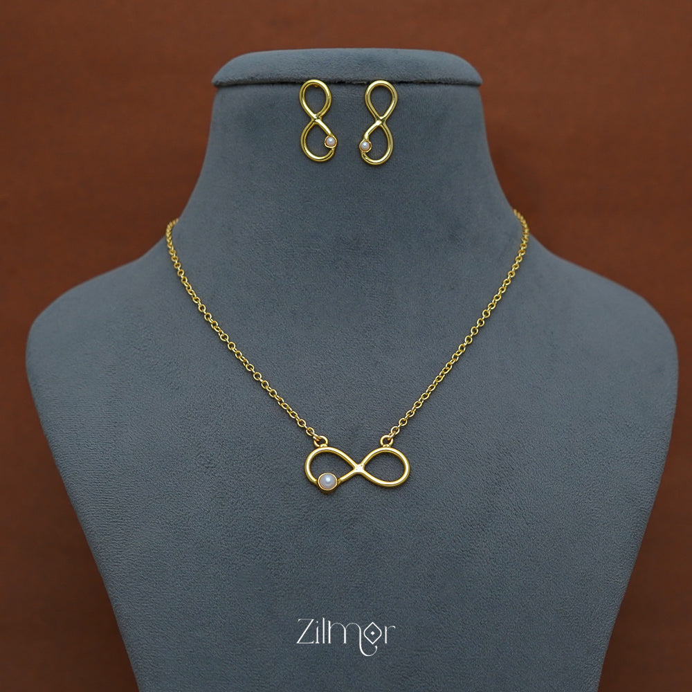 BK0106 -  Infinity Necklace Earrings Set