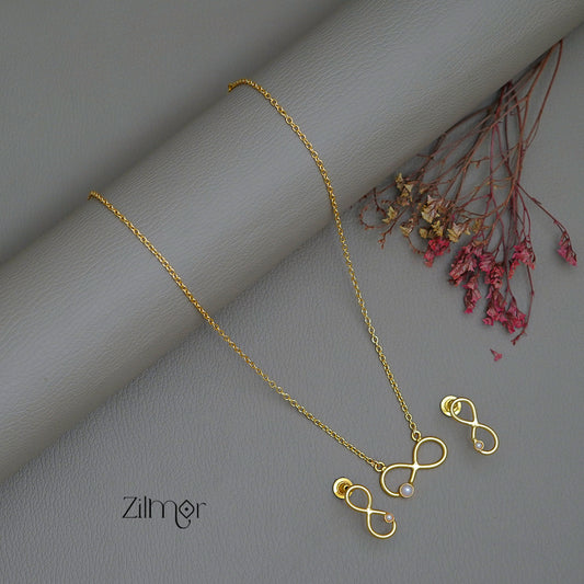 BK0106 -  Infinity Necklace Earrings Set