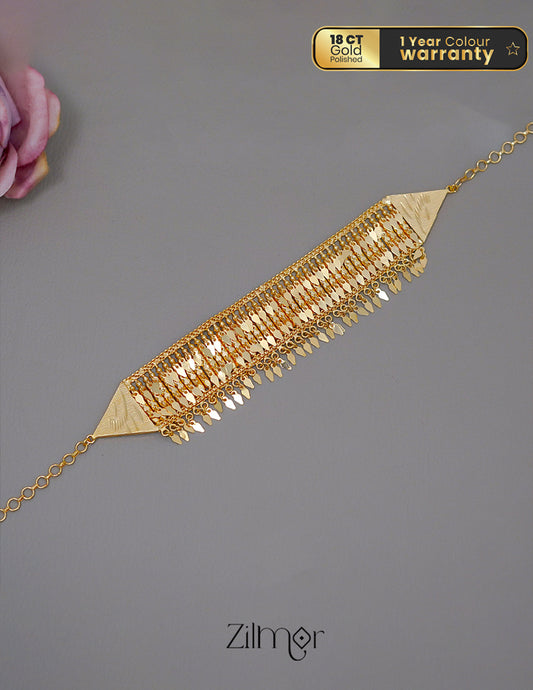 AG1011534 - Gold tone kerala style Elakka Thali choker Necklace
