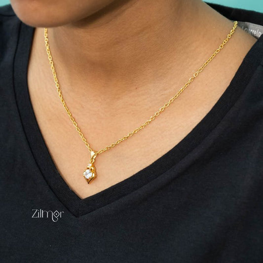 KJ101181 - Simple pendant Necklace
