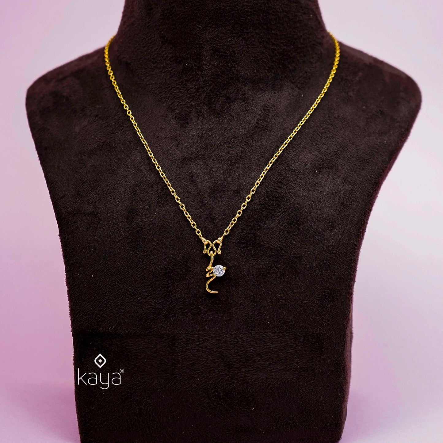 KJ101182 - Simple pendant Necklace