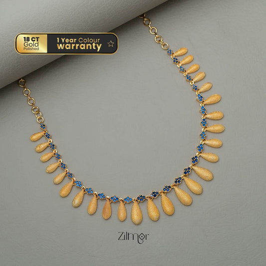 AG101807 - Gold tone Ad Stone Necklace