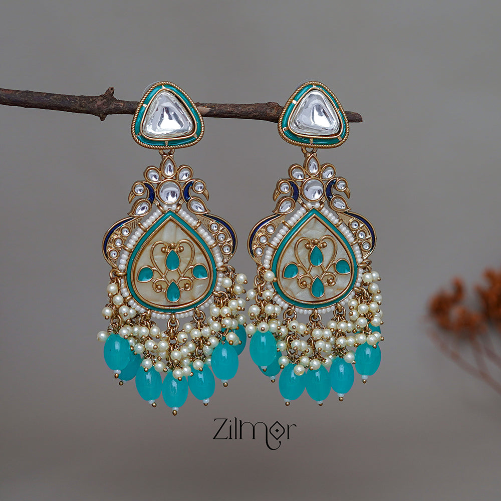 FS1011251 -  Designer Kundan Chandbali Earrings