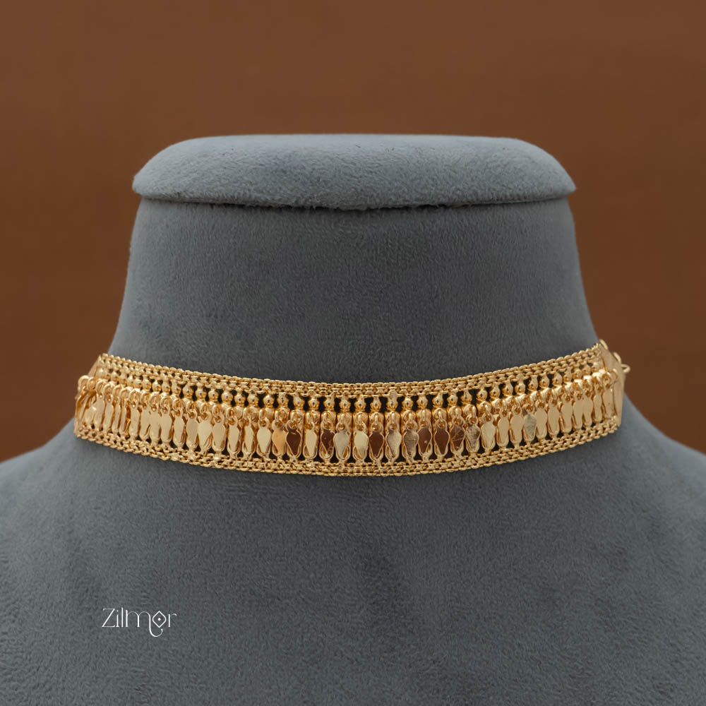 AG101806 - Gold tone Bridal Elakka Thali choker