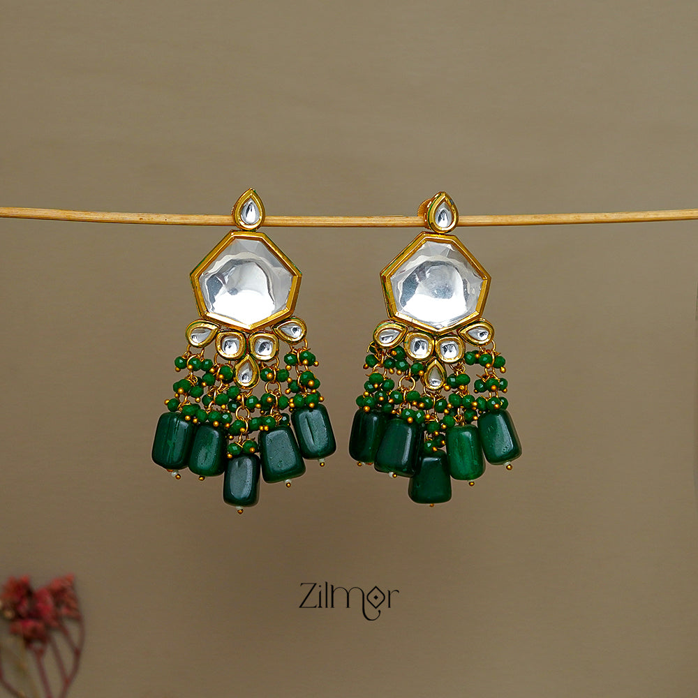 FS1011245 - Stone Studded beads hanging Dangler Earrings – Zilmor