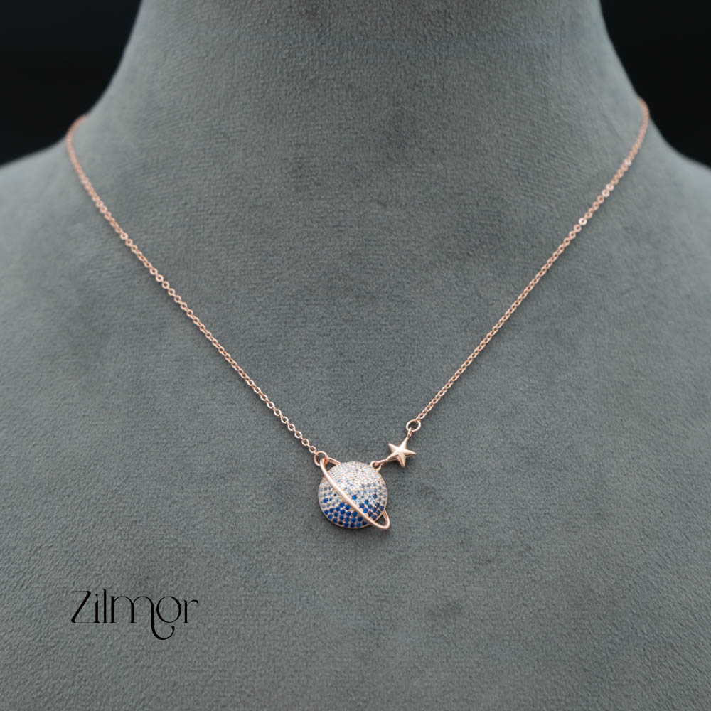 ZM101423 - 925 Silver Rose Gold Necklace