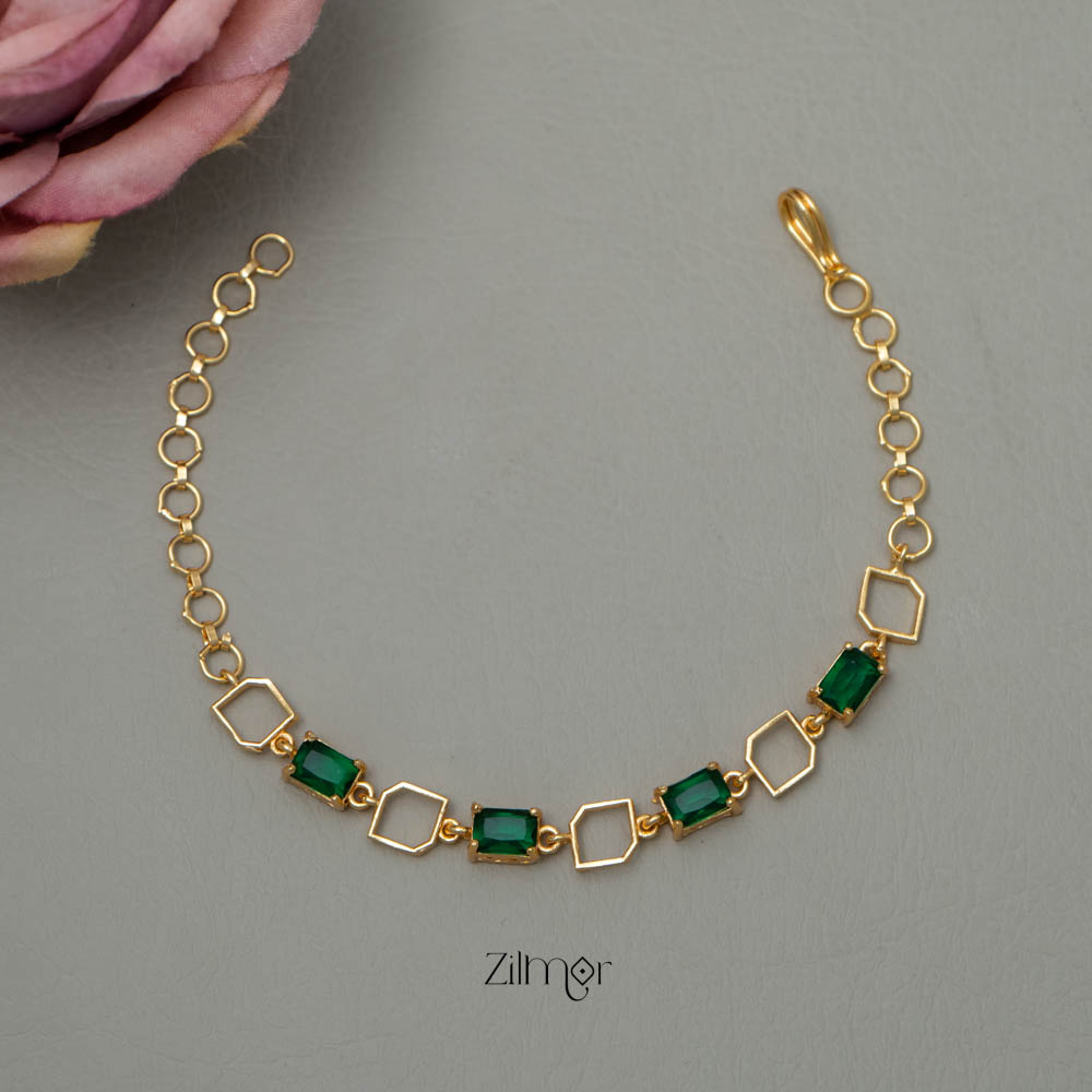 AG101802 - Gold Toned AD Stone Bracelet