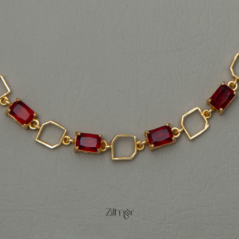 AG101802 - Gold Toned AD Stone Bracelet