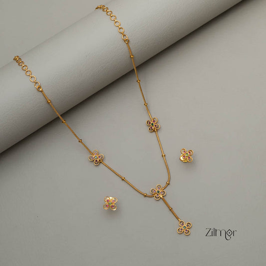 SN101573 - Floral Necklace Earring set