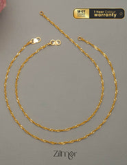 KY1011756 - Gold Tone pair Anklet Combo 2-Zilmor