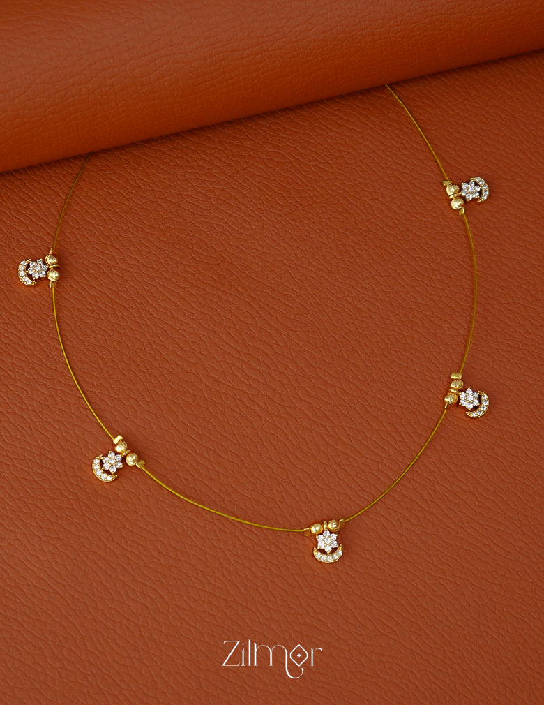 SN1011710 - AD Stone Pendant Hanging Invisible Chain Necklace 1-Zilmor