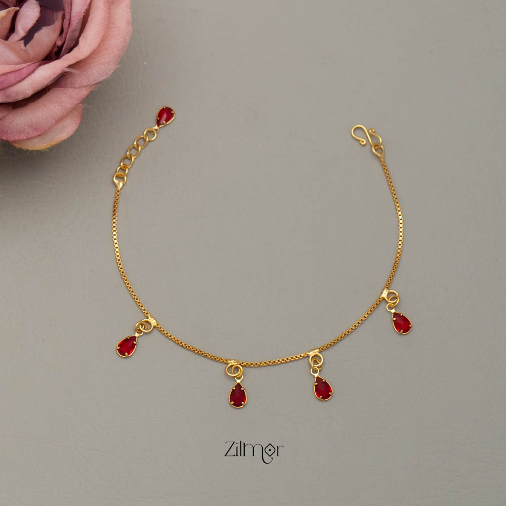 TR101710 - Gold Toned Stone Bracelet