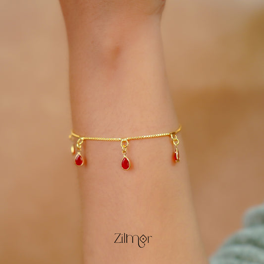 TR101710 - Gold Toned Stone Bracelet