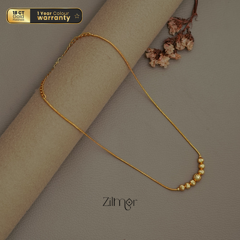 TR1011350 - Gold Plated  Simple Necklace