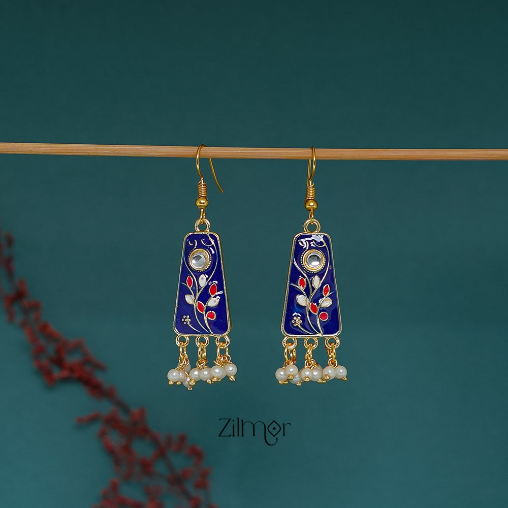 ZI1011288 - Meenakari Long Danglers Earrings