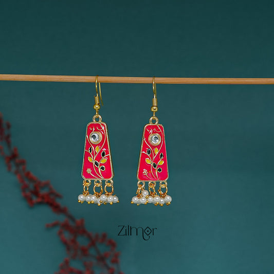 ZI1011288 - Meenakari Long Danglers Earrings