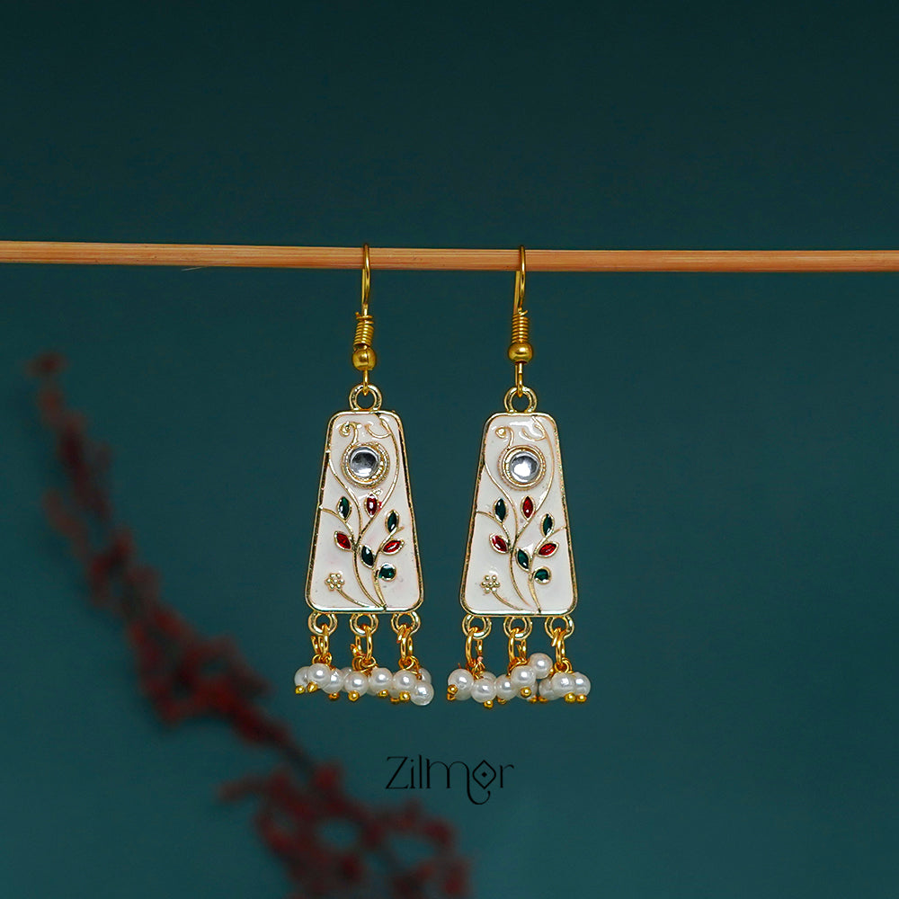 ZI1011288 - Meenakari Long Danglers Earrings