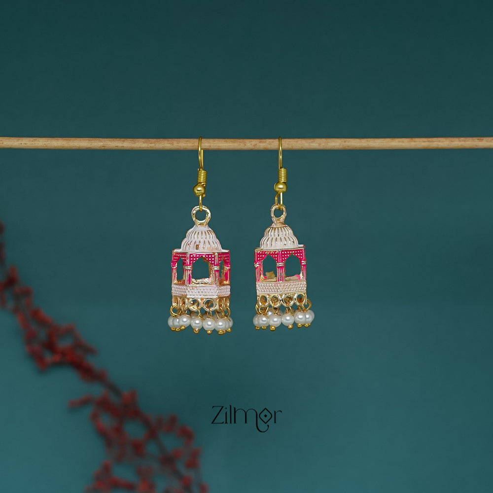 ZI1011287 - Meenakari Jhumka Earrings