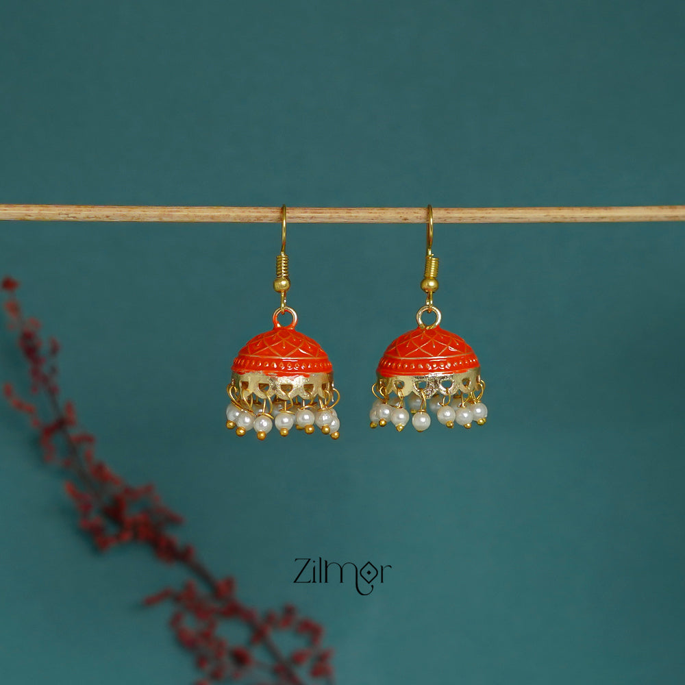 ZI1011283 - Meenakari Jhumka Earrings