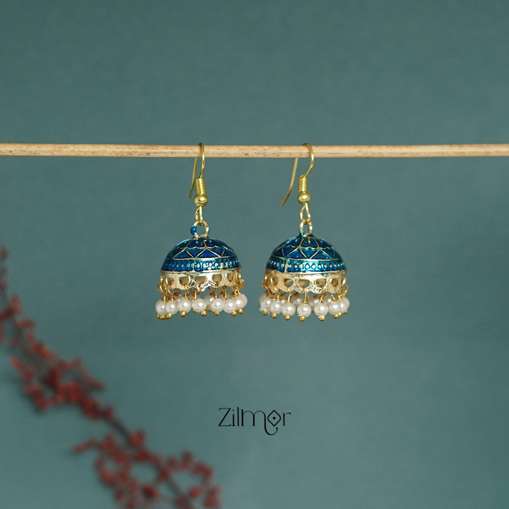 ZI1011283 - Meenakari Jhumka Earrings