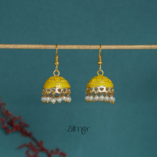 ZI1011283 - Meenakari Jhumka Earrings