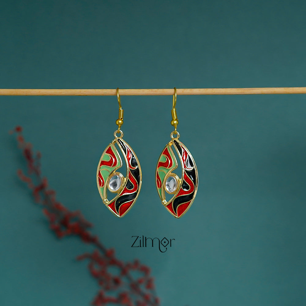 ZI1011293 - Meenakari Evileye Earrings