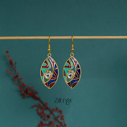 ZI1011293 - Meenakari Evileye Earrings