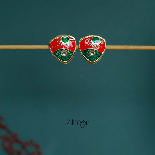 ZI1011289 -  Meenakari Studs Earrings