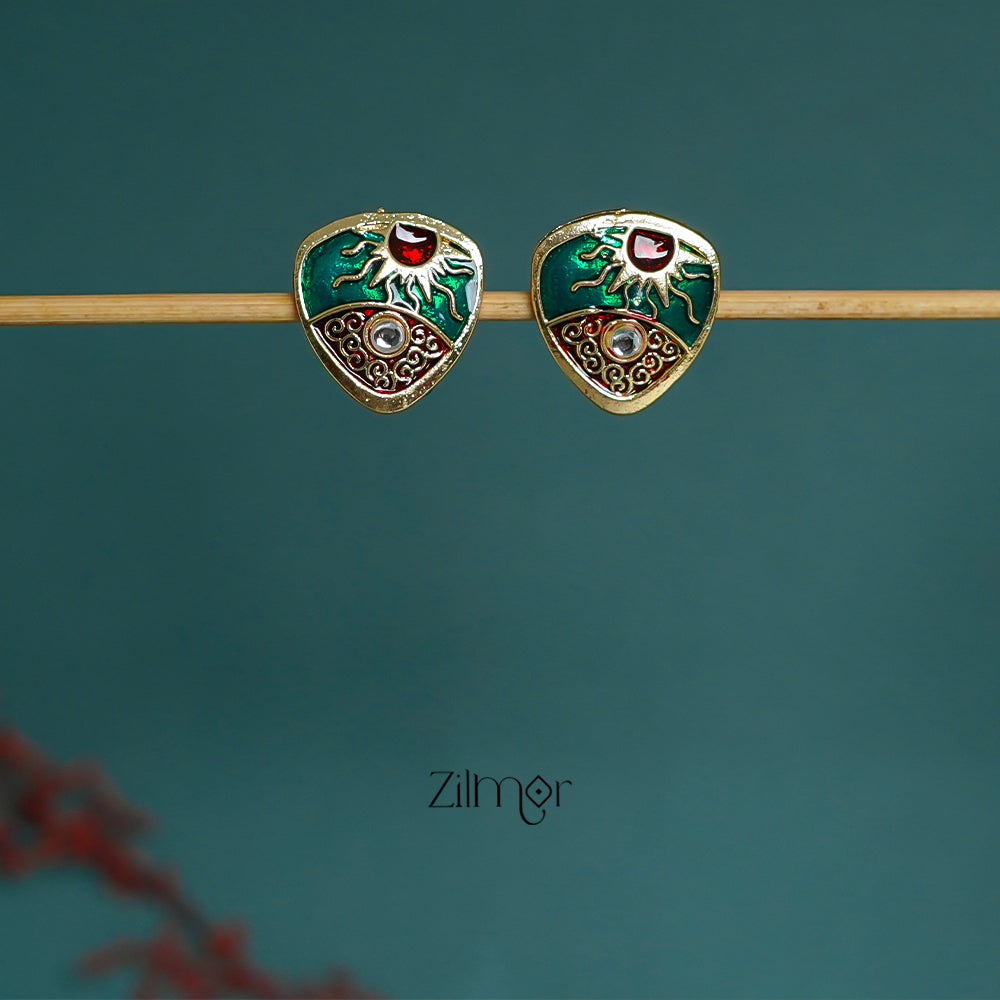 ZI1011289 -  Meenakari Studs Earrings