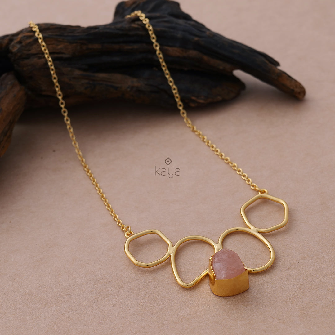 Natural Raw Stone Minimal Necklace - AS100854