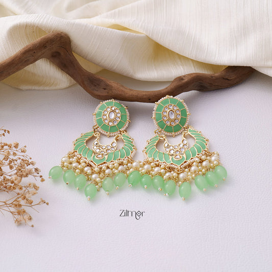 Kundan Enameled Earrings - FS100861