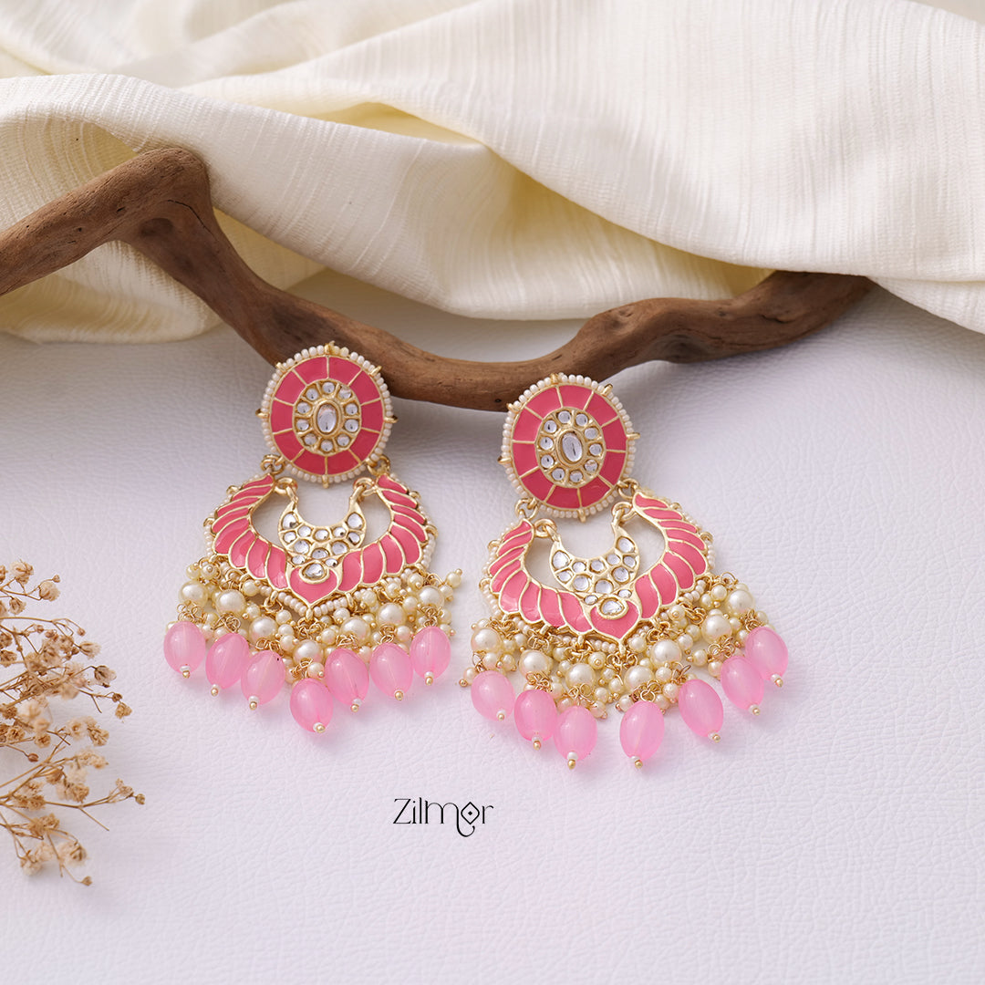 Kundan Enameled Earrings - FS100861